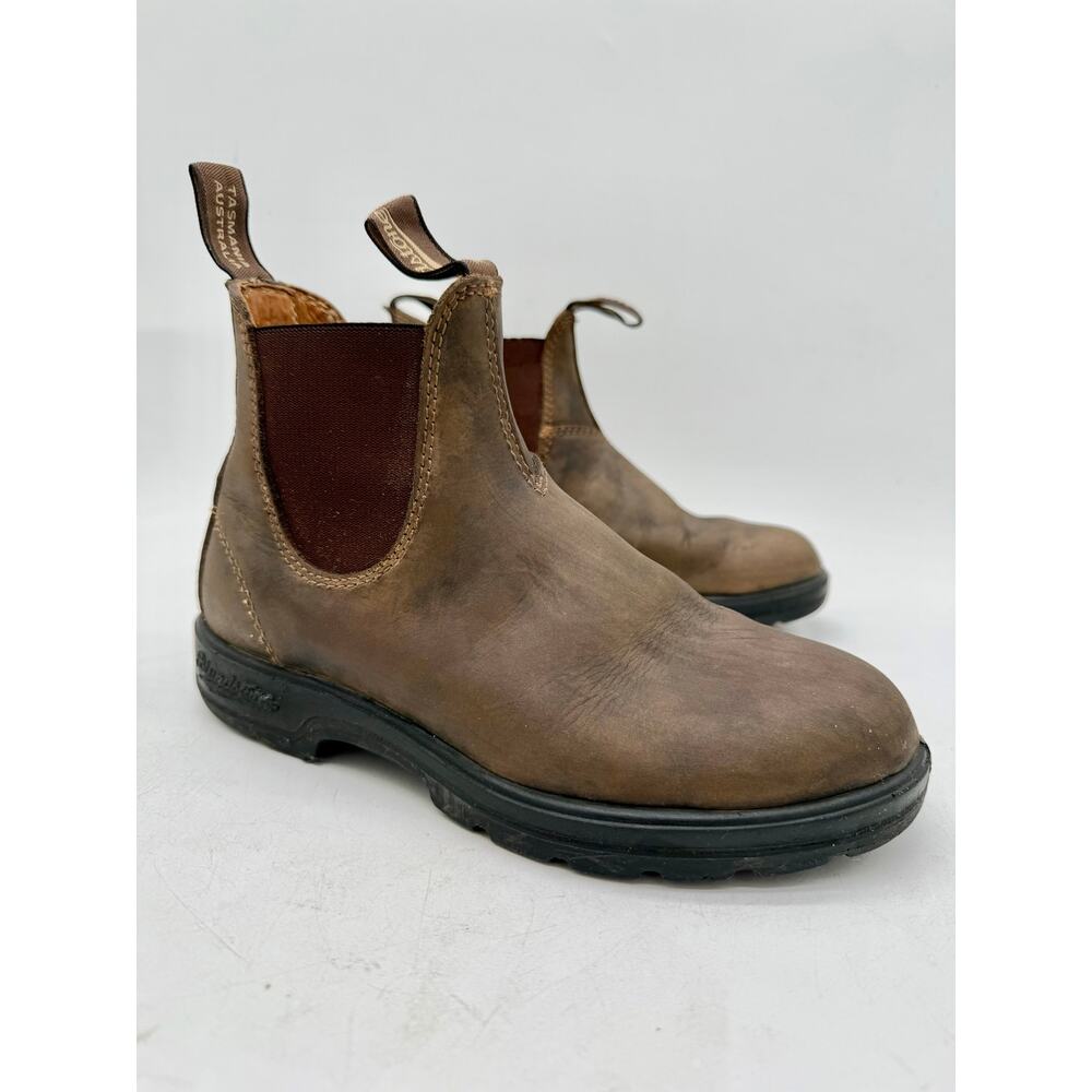 Blundstone Rustic Brown 585 Leather Pull-On Chelsea Boots Women's Size 7.5 - Picture 2 of 10